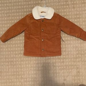 NEW Old Navy unisex corduroy sherpa-lined trucker jacket For toddlers